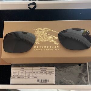 Burberry Black Replacement Sunglass Lenses - Pair